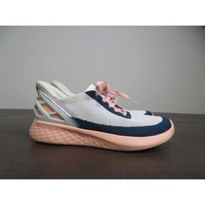 Kizik Athens Shoes Womens Size 10 White Pink Mesh Comfort Sneakers Hands Free